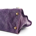 Balenciaga Agneau Giant 21 Gold Hardware Work Raisin
