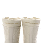 Christian Dior Calfskin Cannage D-Leader Ankle Boots 39.5 White