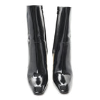 Saint Laurent Vitello Marilyn Auteuil 105 Ankle Zip Boots 40 Black