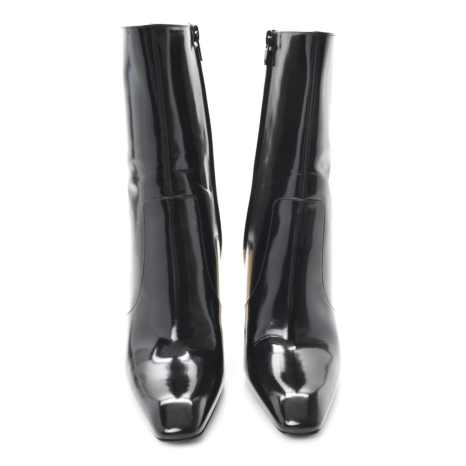 Saint Laurent Vitello Marilyn Auteuil 105 Ankle Zip Boots 40 Black