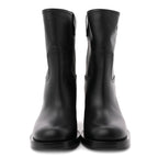 Miu Miu Calfskin Short Moto Boots 37 Black
