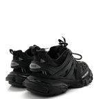Balenciaga Mesh Nubuck Effect Fabric LED Womens Track Sneakers 37 Black