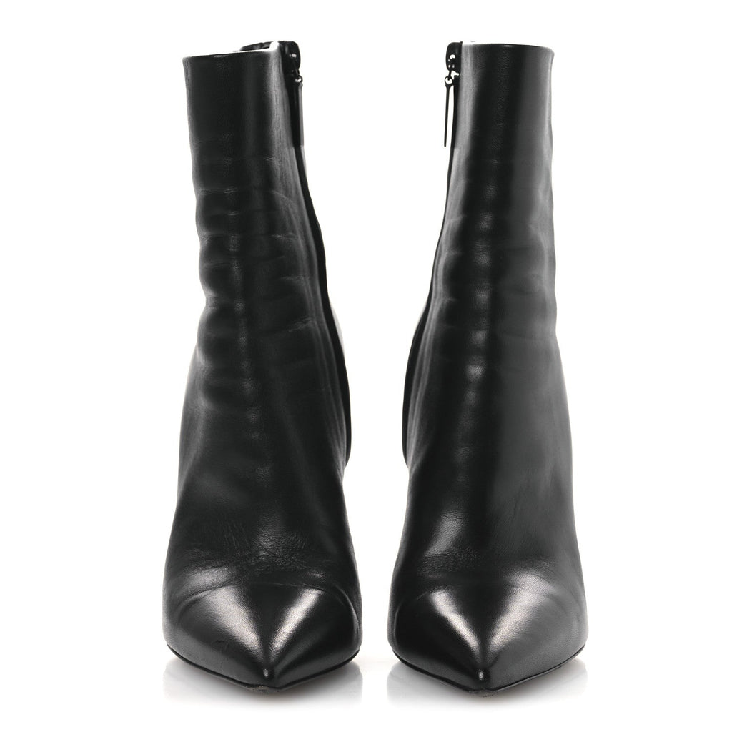 Saint Laurent Nappa Vendome Opyum 110 Ankle Boots 37 Black