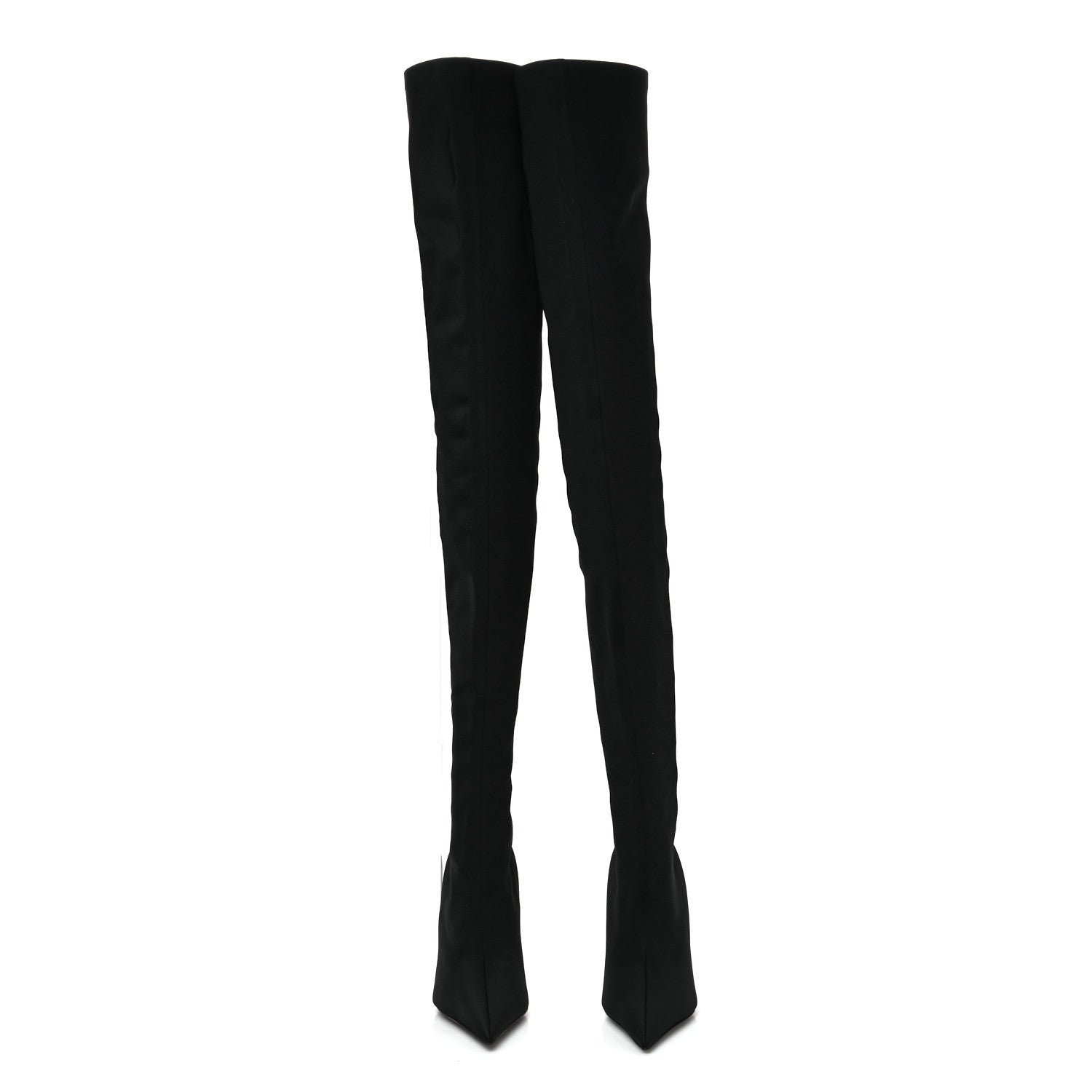 Balenciaga Spandex Pointed Toe Knife 110MM Thigh High Boots 39 Black
