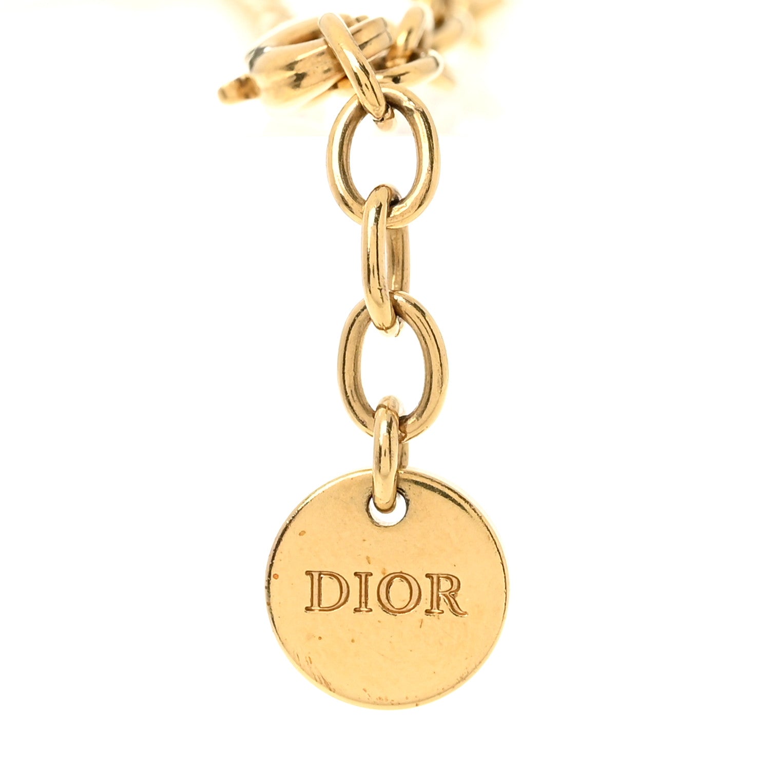 Christian Dior Crystal CD Star Bracelet Gold