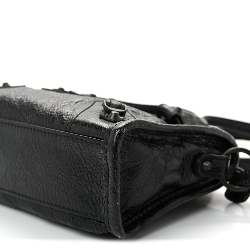 Balenciaga Agneau Arena Storico Classic Hardware Nano Le City Black