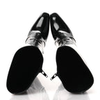 Saint Laurent Glazed Calfskin Auteuil 105mm Zip Boots 38 Black