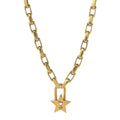 Christian Dior Metal Lucky Star Choker Necklace Aged Gold