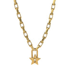 Christian Dior Metal Lucky Star Choker Necklace Aged Gold