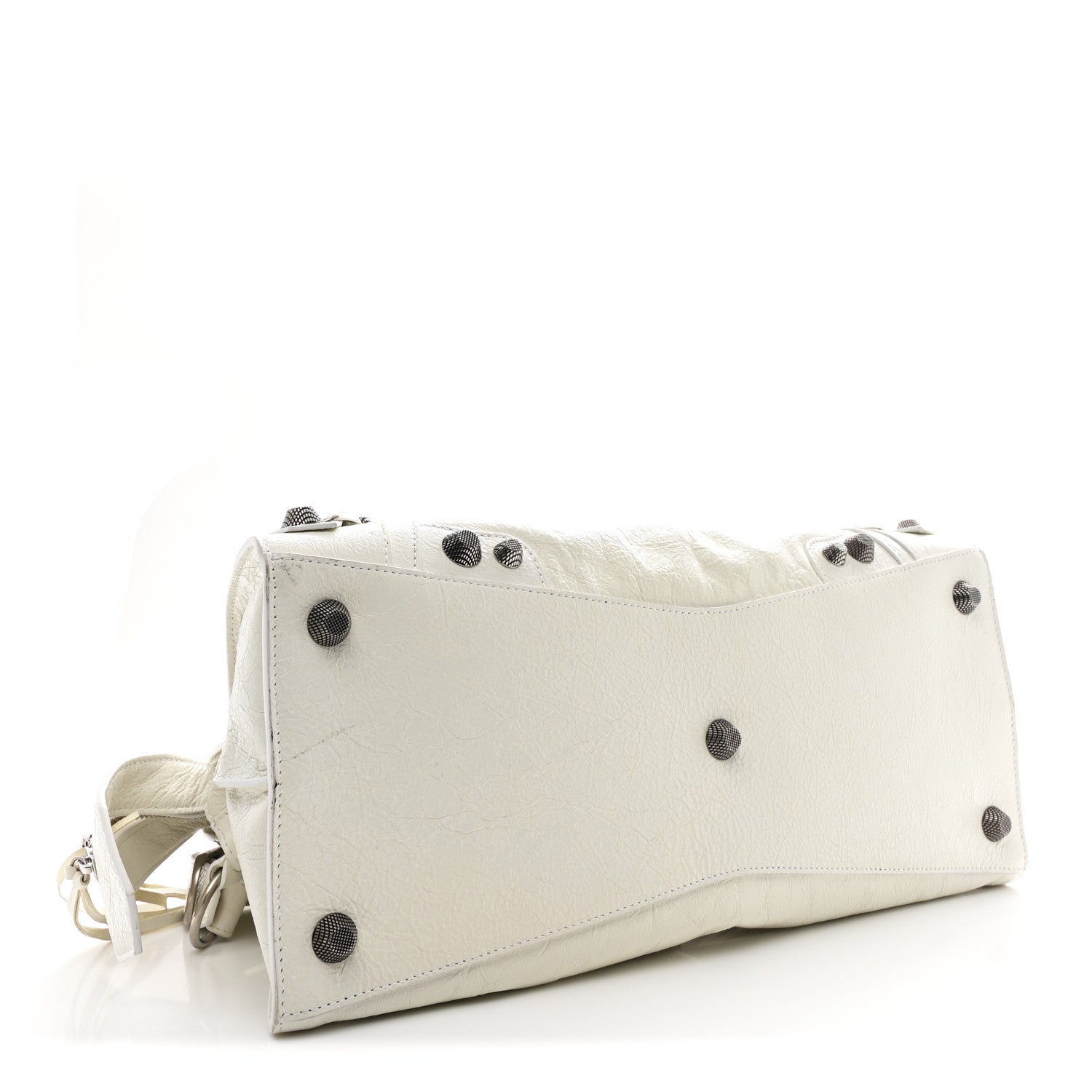 Balenciaga Agneau Arena Neo Cagole City Handbag Optic White