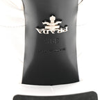 Prada Nappa Logo Quilted Crisscross 65mm Block Heel Slide Sandals 39.5 White