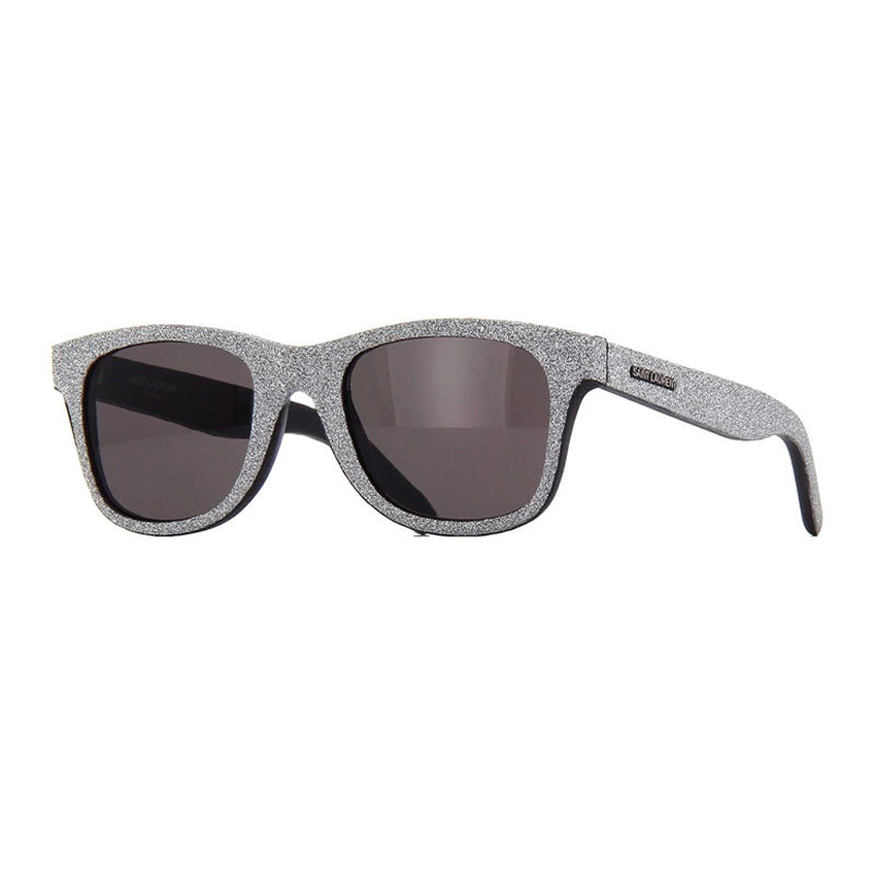 Saint Laurent Sunglasses Square Full Rim, Ivory Frame and Grey Lens SL51037