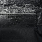 Balenciaga Agneau Giant 12 Silver Hardware Envelope Clutch Black