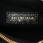 Balenciaga Agneau Arena Le Cagole Shoulder Bag XS Black