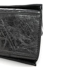 Balenciaga Metallic Crushed Calfskin Medium Crush Chain Bag Steel Grey
