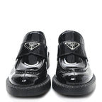 Prada Vernice Triangle 50mm Loafers 39.5 Black
