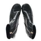 Chanel Stretch Lambskin Cap Toe CC Short Boots 39 Black