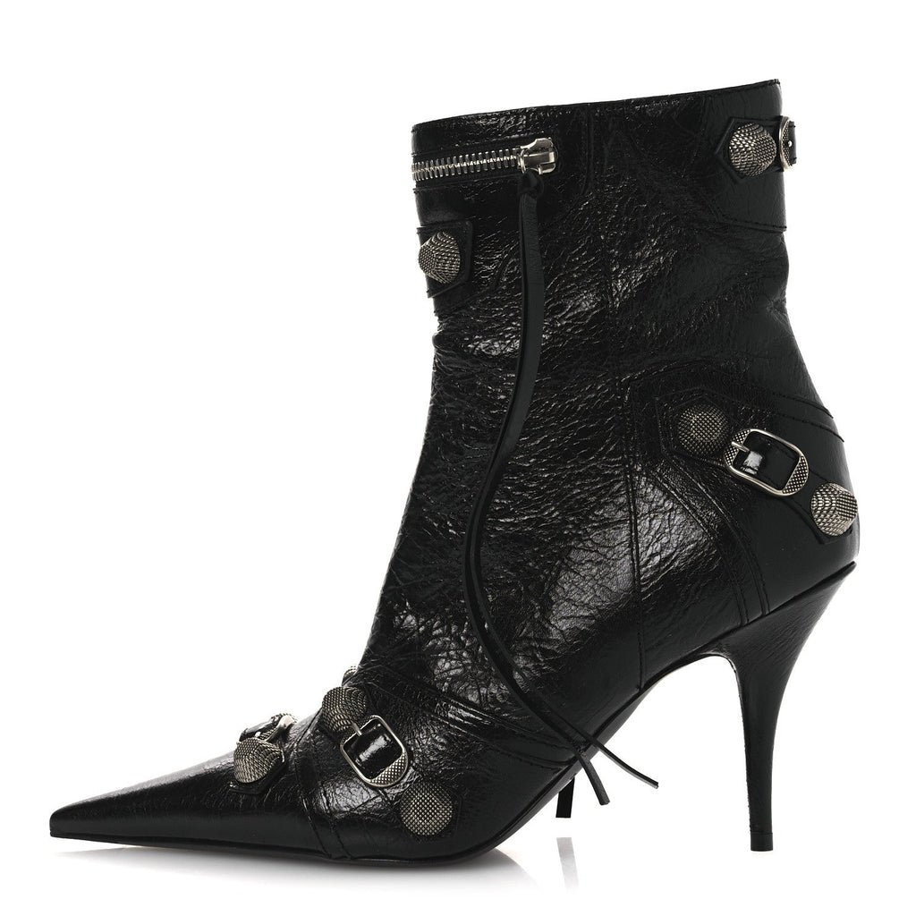 Balenciaga Agneau Arena Cagole 90mm Ankle Boots 39 Black