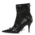 Balenciaga Agneau Arena Cagole 90mm Ankle Boots 39 Black