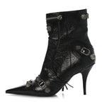 Balenciaga Agneau Arena Cagole 90mm Ankle Boots 39 Black
