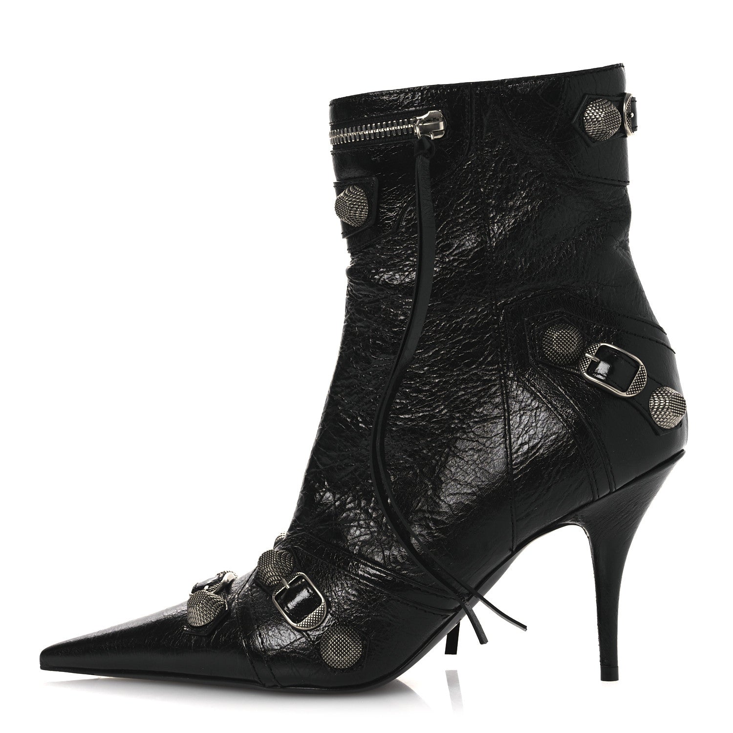 Balenciaga Agneau Arena Cagole 90mm Ankle Boots 39 Black