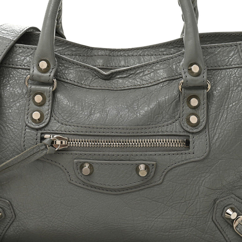 Balenciaga Agneau Classic Silver Hardware S City Gris Haussmannien