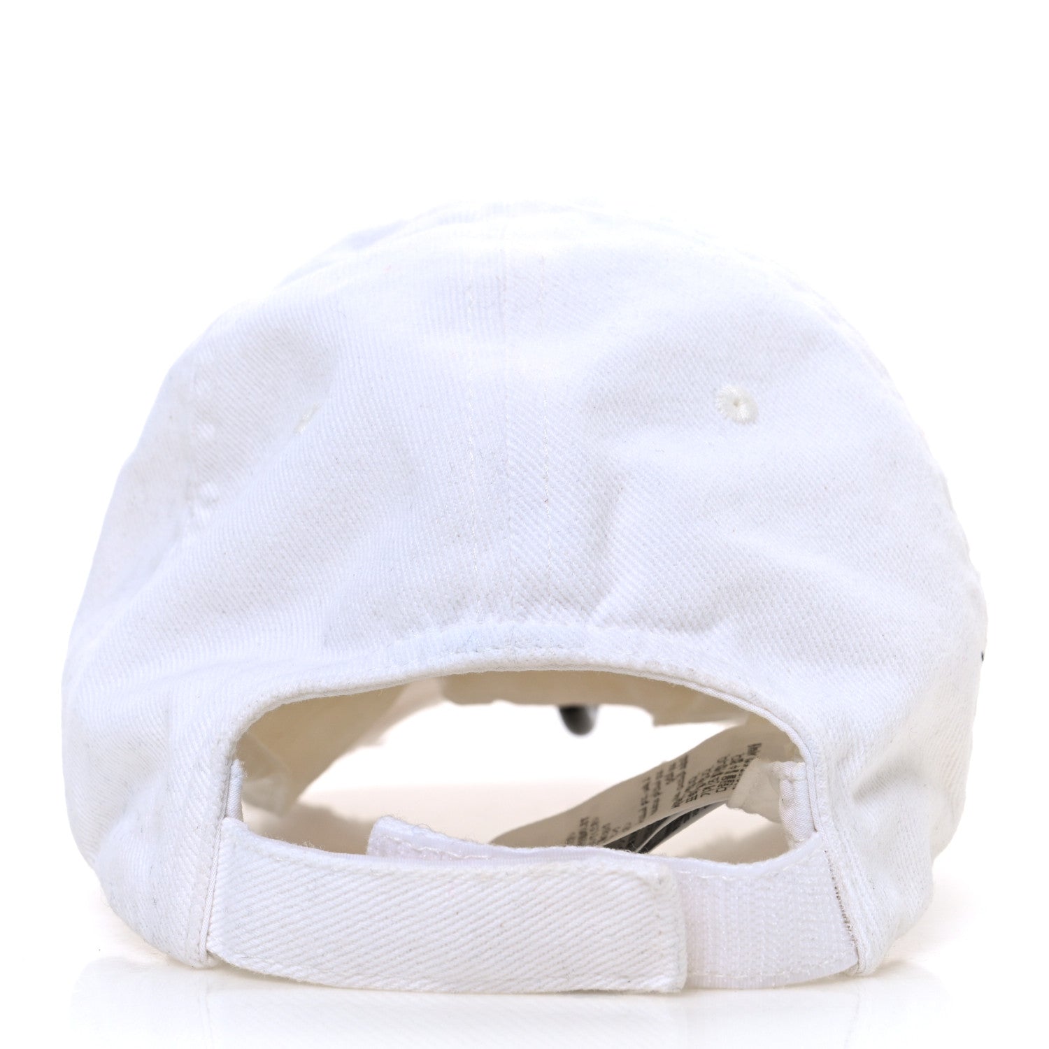 Balenciaga Cotton Drill Logo Baseball Cap S White
