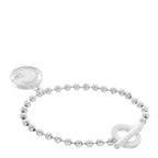 Gucci Sterling Silver Boule Bead Charm Toggle Bracelet