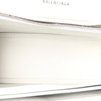 Balenciaga Crushed Calfskin Quilted Small Crush Chain Bag Optic White