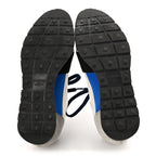 Balenciaga Mesh Neoprene Calfskin Suede Womens Race Runner Sneakers 37 Bleu Saphir White Black
