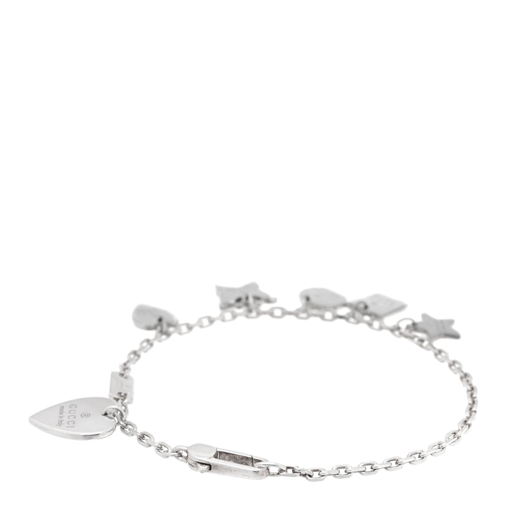 Gucci Sterling Silver Trademark Charm Bracelet