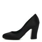 Prada Satin Block Heel Pump 36 Black