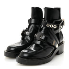 Balenciaga Brushed Calfskin Ceinture Ankle Boots 36.5 Black