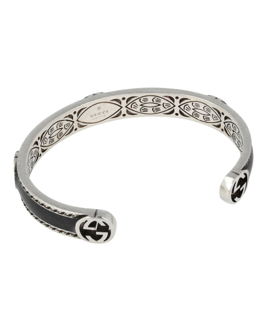 Gucci Womens Sterling Silver Interlocking G Bracelet