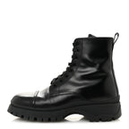 Prada Spazzolato Chocolate 50mm Combat Boots 36.5 Black