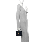 Chanel Satin Quilted Kelly Flap Bag Navy