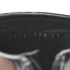 Saint Laurent Patent Vendome Buckle Ankle Booties 37 Black