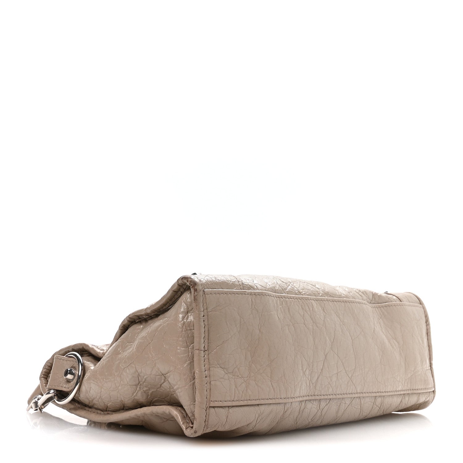 Balenciaga Agneau Arena Storico Silver Hardware Small Le City Beige