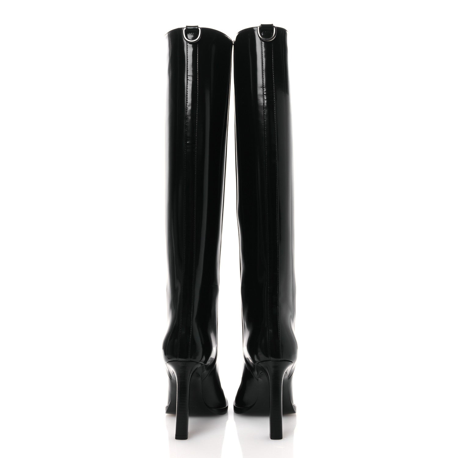 Saint Laurent Vitello Marilyn Nina 95 Knee High Boots 38 Black