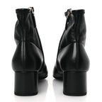 Chanel Stretch Lambskin Cap Toe CC Short Boots 36.5 Black