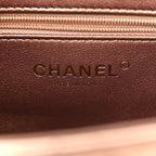 Chanel Metallic Aged Calfskin Quilted Nano Kelly Shopper Light Brown