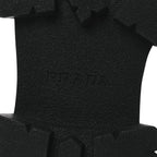 Prada Re-Nylon Gabardine Rubber Triangle Logo Womens Monolith 55mm Ankle Boots 38 Black
