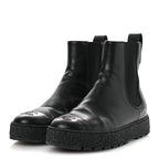 Chanel Calfskin Cap Toe CC Ankle Boots 38 Black