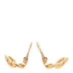 Christian Dior Enamel Chain Link Clip On Earrings Gold Yellow