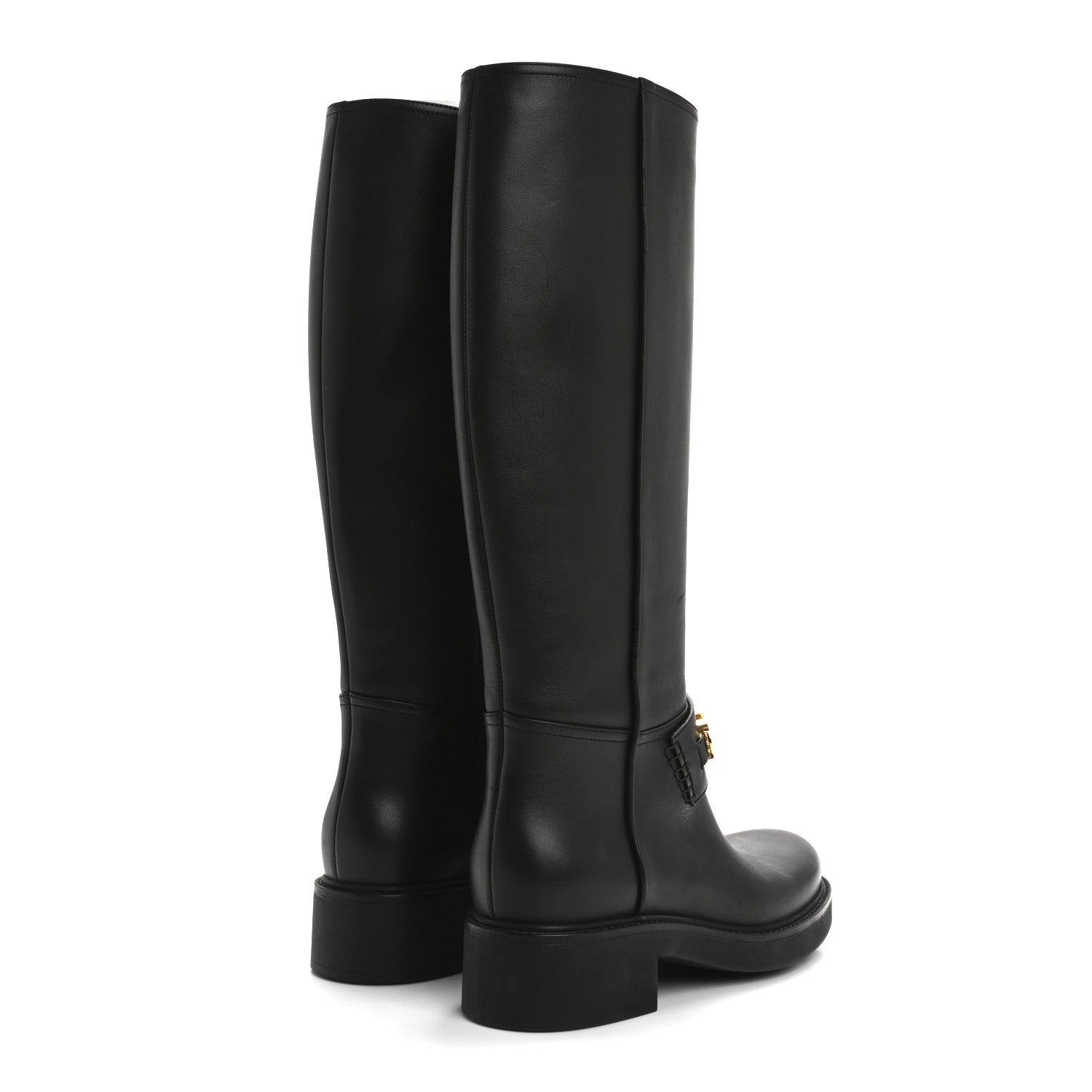 Gucci Calfskin Over The Knee Boots 37 Black