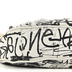 Balenciaga Agneau Arena Graffiti Le Cagole Shoulder Bag XS White Black