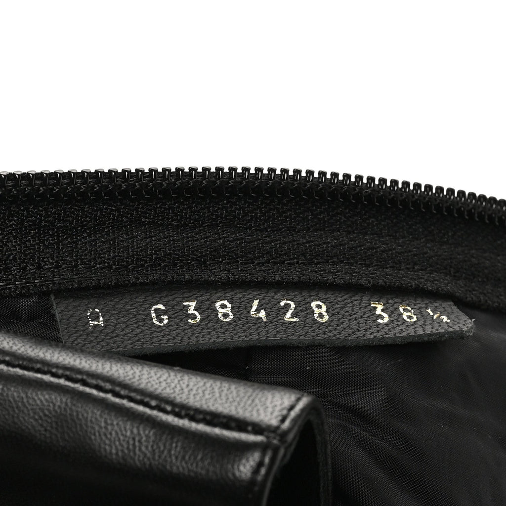 Chanel Mixed Fibers Lambskin Patent Calfskin Convertible High Boots 38.5 Black