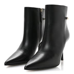 Gucci Calfskin Signoria Ankle Boots 36 Black