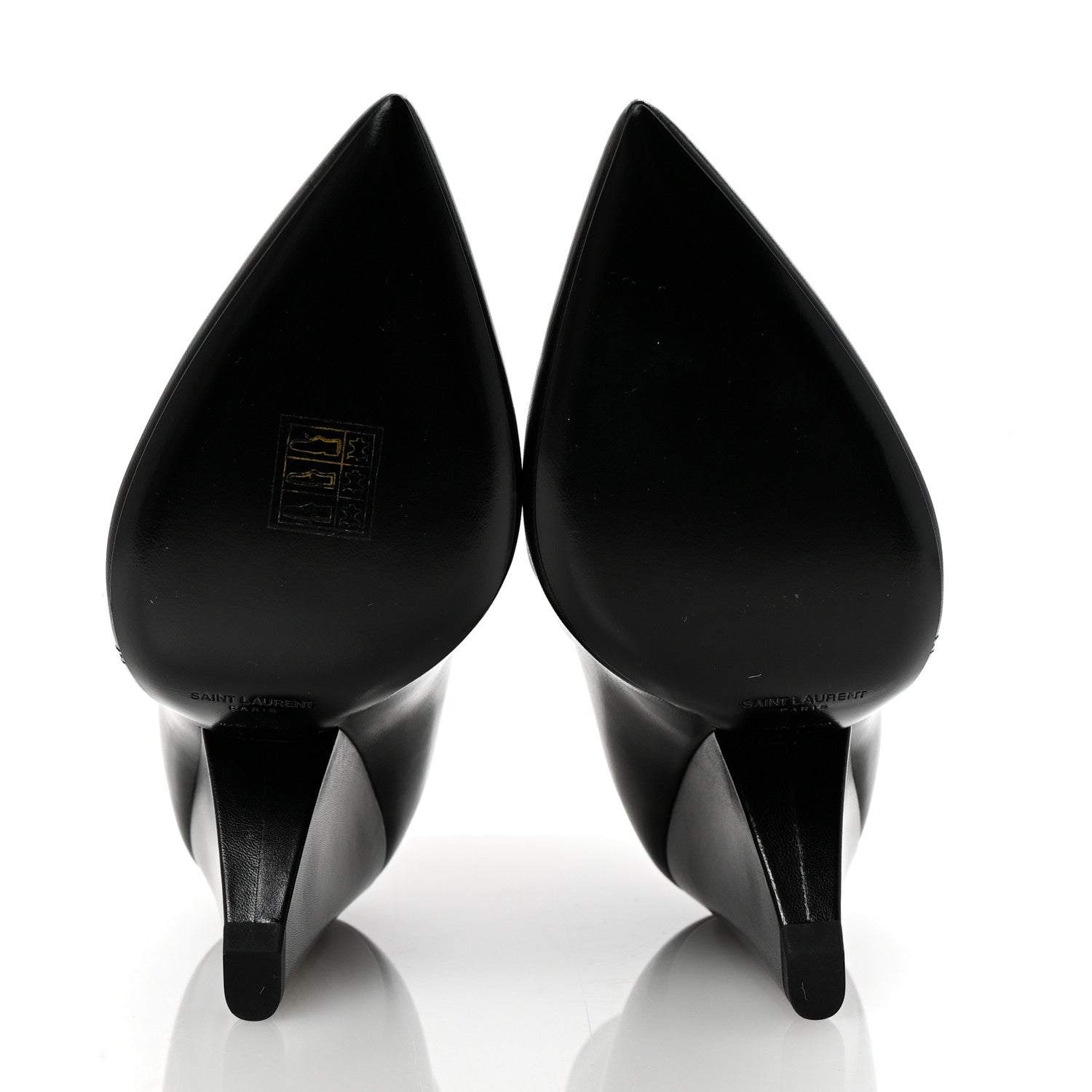 Saint Laurent Calfskin Niki 85 Wedge Booties 39.5 Black