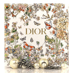 Christian Dior Crystal Pearl Butterfly Drop Earrings Silver